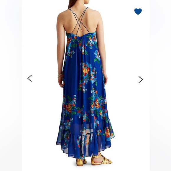 NWT Lauren Ralph Lauren Georgette Maxi Dress - Picture 2 of 7